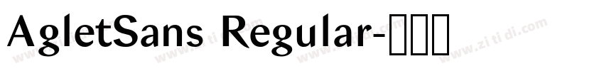 AgletSans Regular字体转换